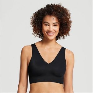 True & Co True Everybody V Neck Bra black Medium